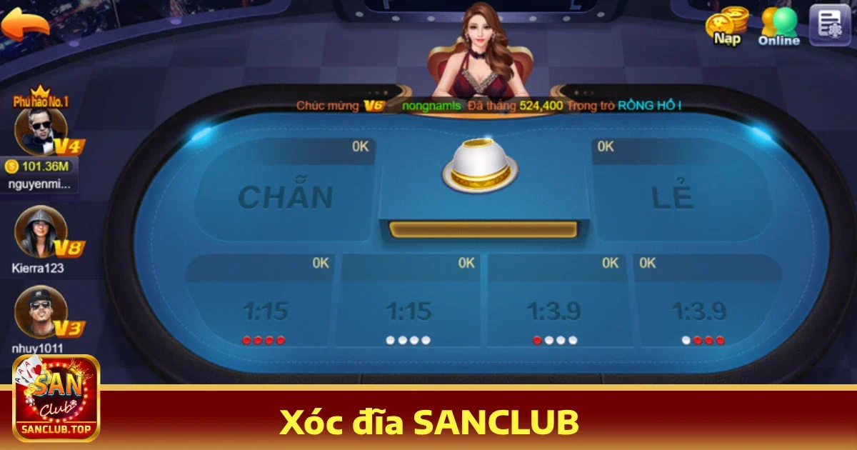 Xóc đĩa sanclub 5 Hướng dẫn tham gia Xóc đĩa SANCLUB